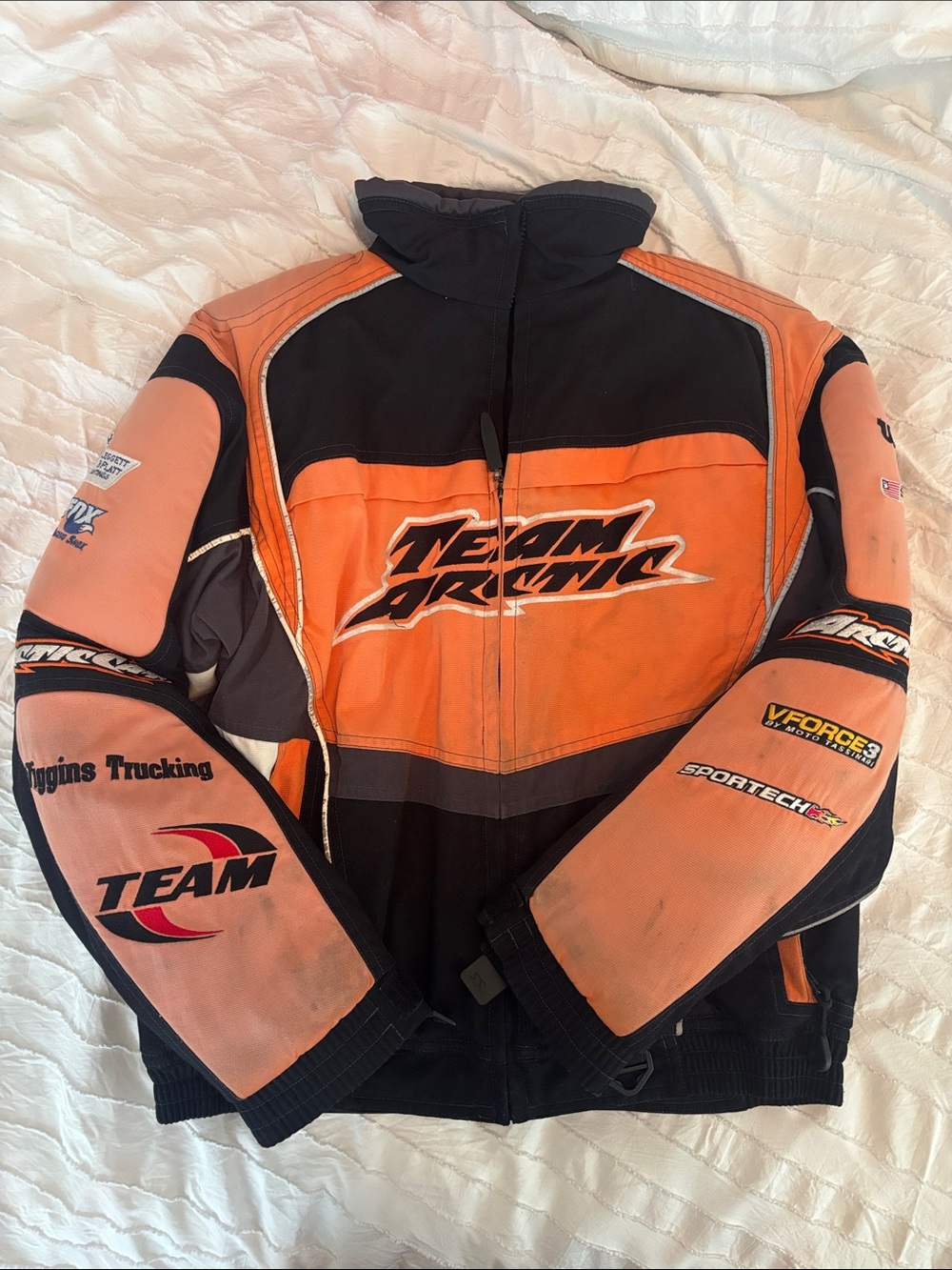 Vintage Orange and Black Racing Jacket - Team Arctic